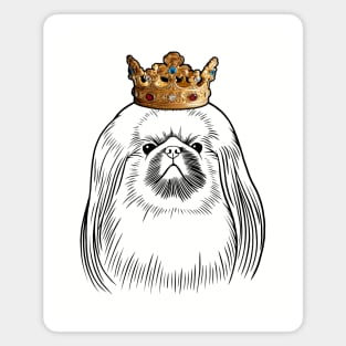 Pekingese Dog King Queen Wearing Crown Magnet